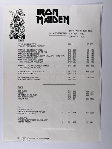 Iron maiden fan club - iron,